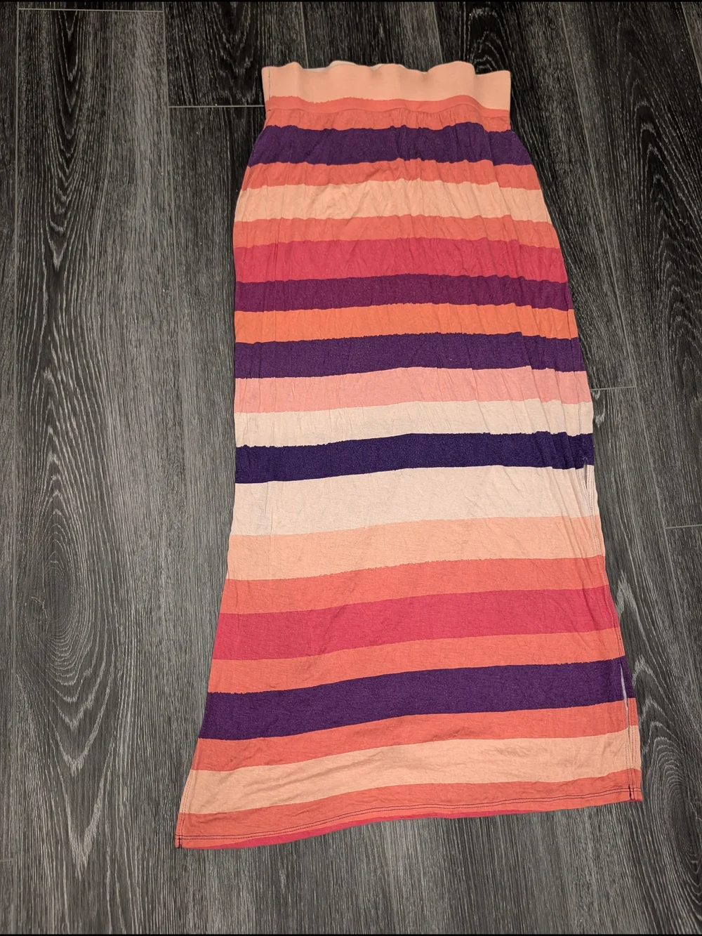 a.n.a Pink, Coral & Purple Striped Maxi Skirt